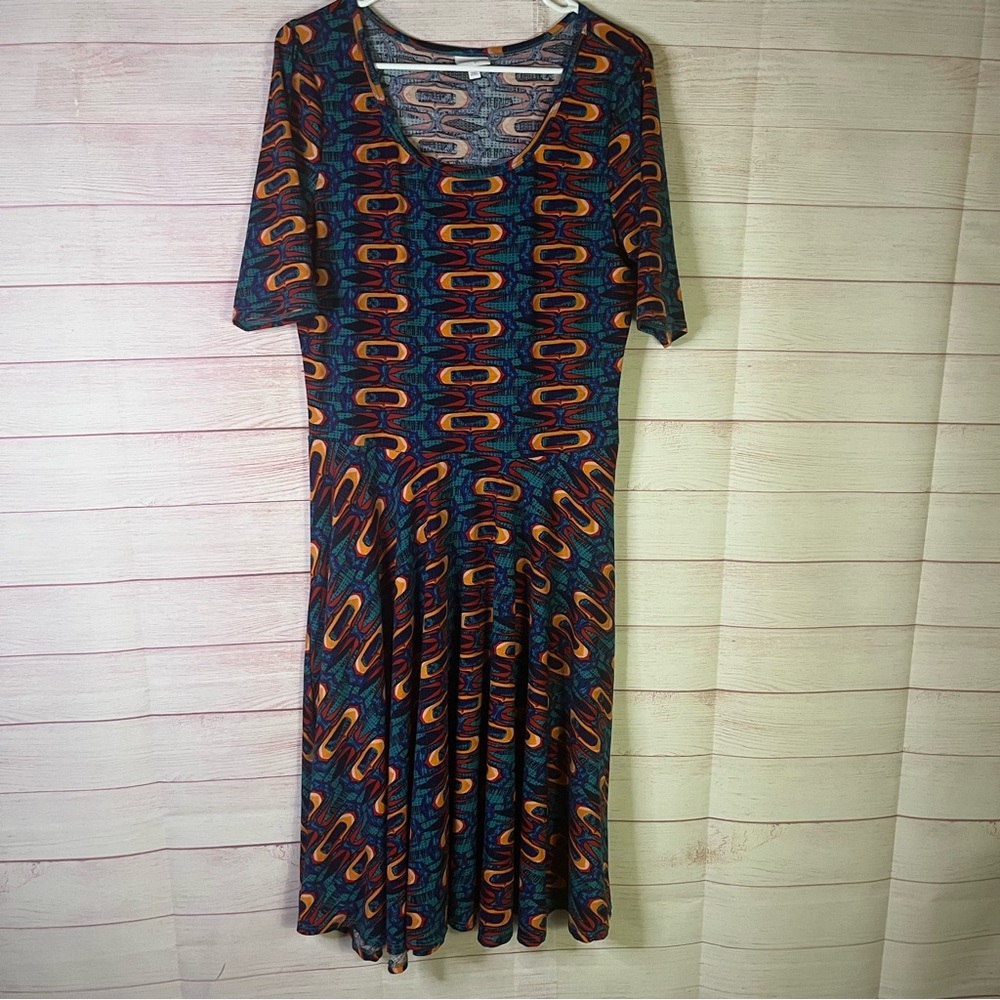 Lularoe Nicole Fit Flare Dress Size‎ 2XL